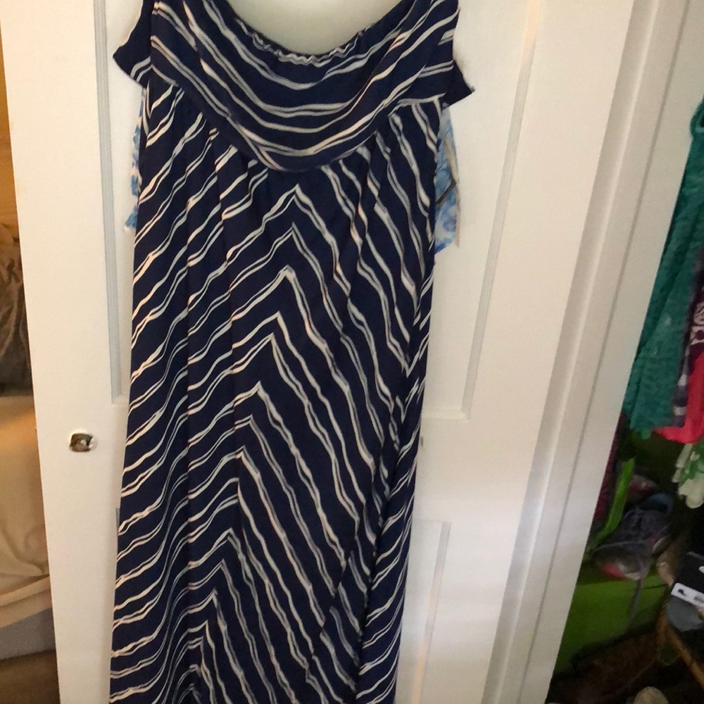 Navy & white maxi